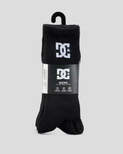 DC Shoes Crew Sock 3 Pack Black Best