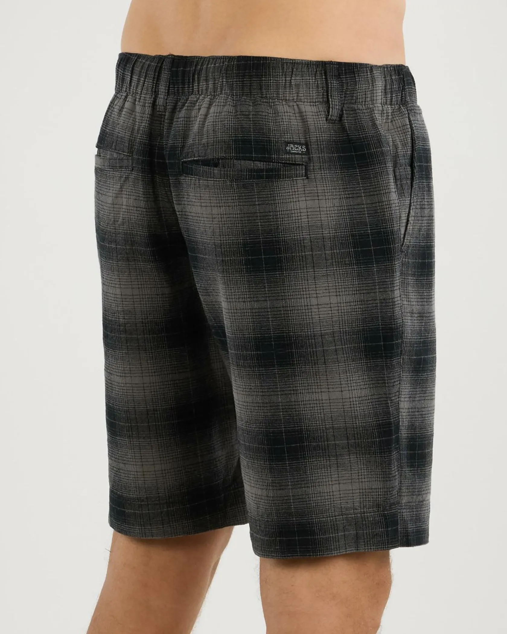 Jacks Crisis Elastic Waist Shorts Charcoal Discount