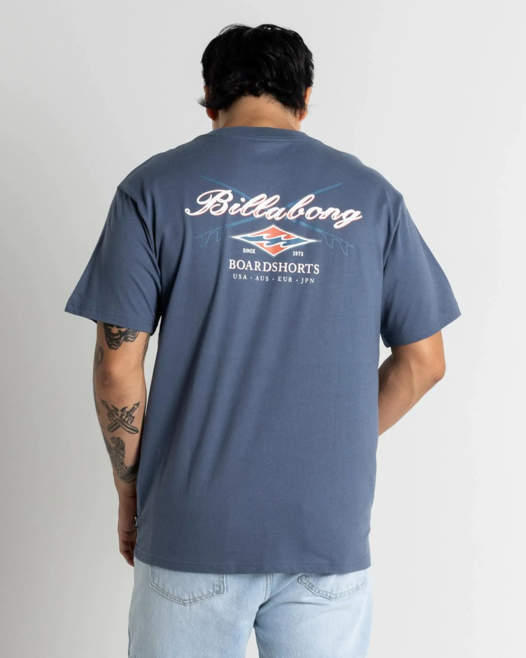 Billabong Crossboards Short Sleeve Shirt T-Shirt Slate Blue Outlet