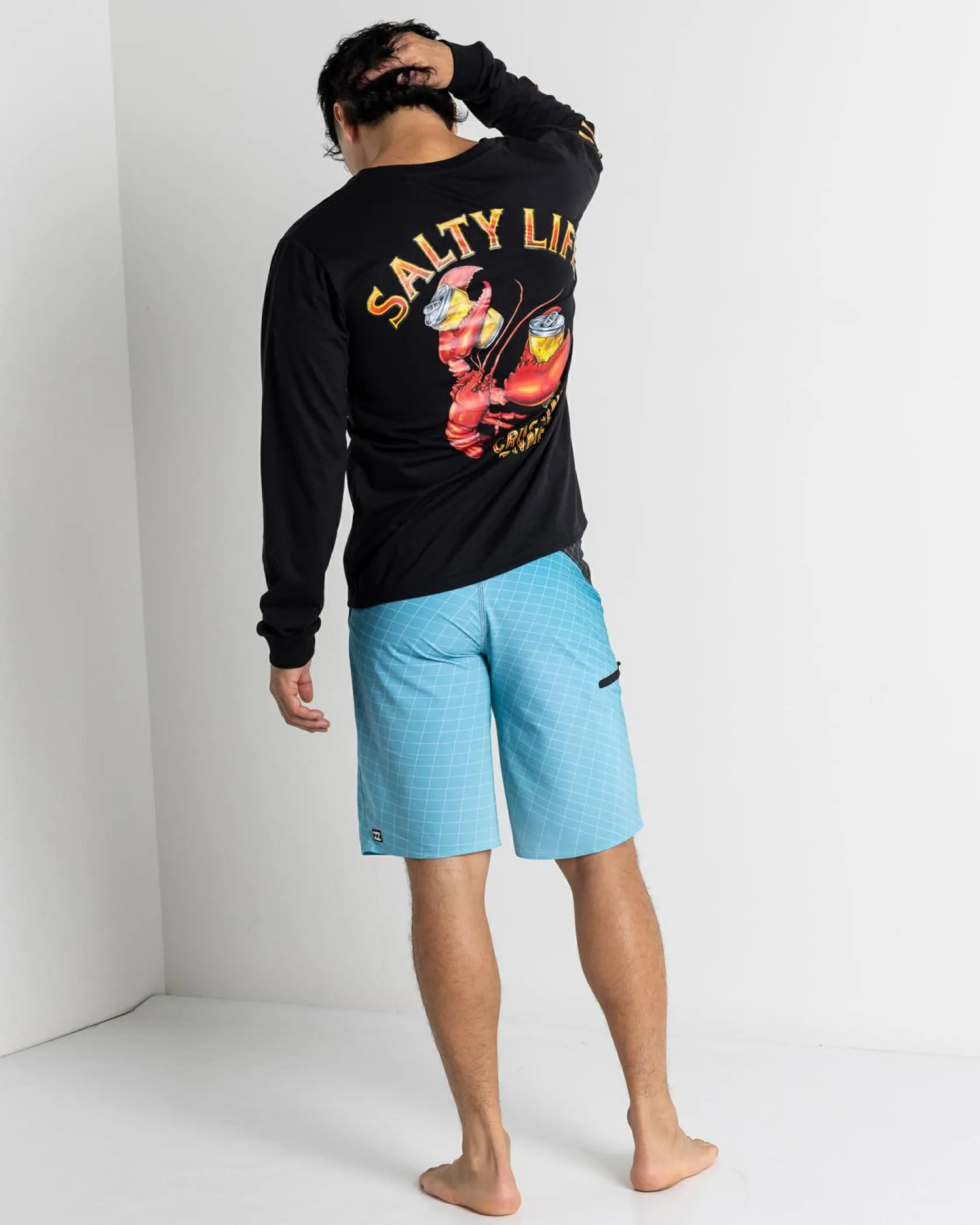 Salty Life Crushin Tinnies Long Sleeve Wetshirt Black Online