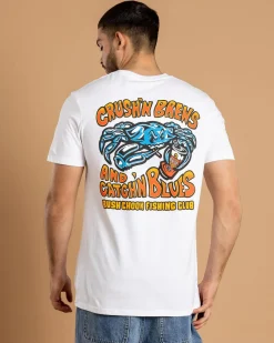 Bush Chook Crush'N Brews T-Shirt White Sale