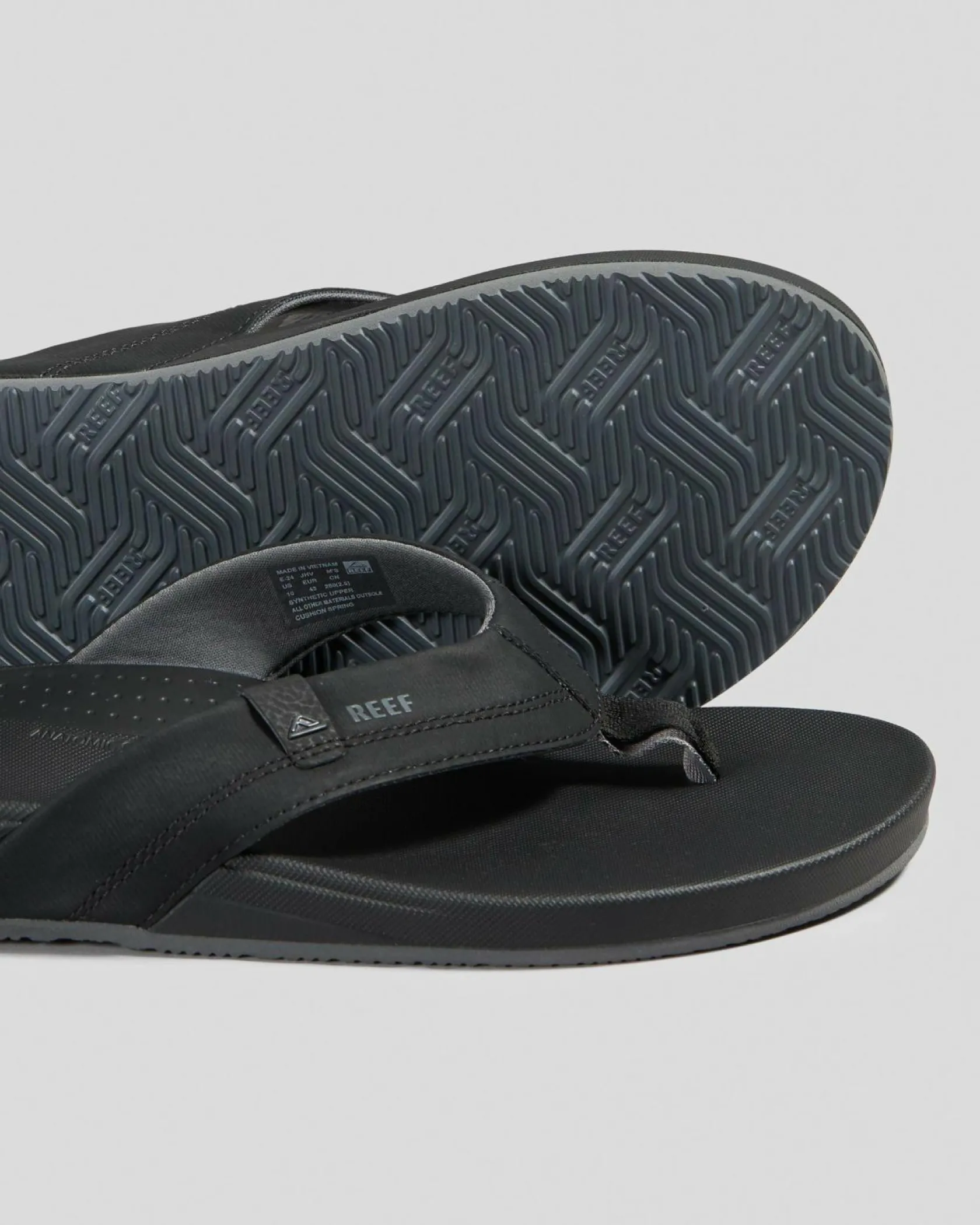 Reef Cushion - Spring Thongs Black/grey New
