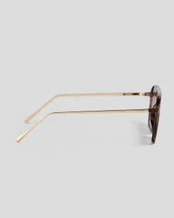 Aire Cusp Sunglasses Dark Tort Gold/ Dark Brown Grad Sale