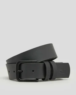 Rip Curl Cut Down Leather Belt Black Best