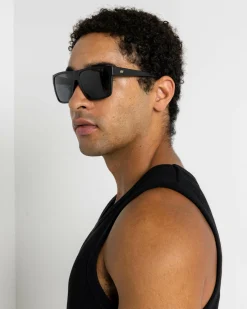 Le Specs Dark Magic Polarised Sunglasses Black/ Smoke Mono Best