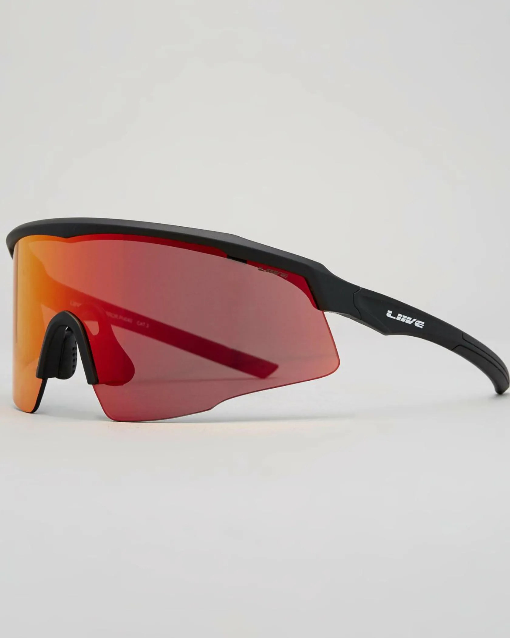 Liive Dealer Sunglasses Mirror Matte Black Red Sale