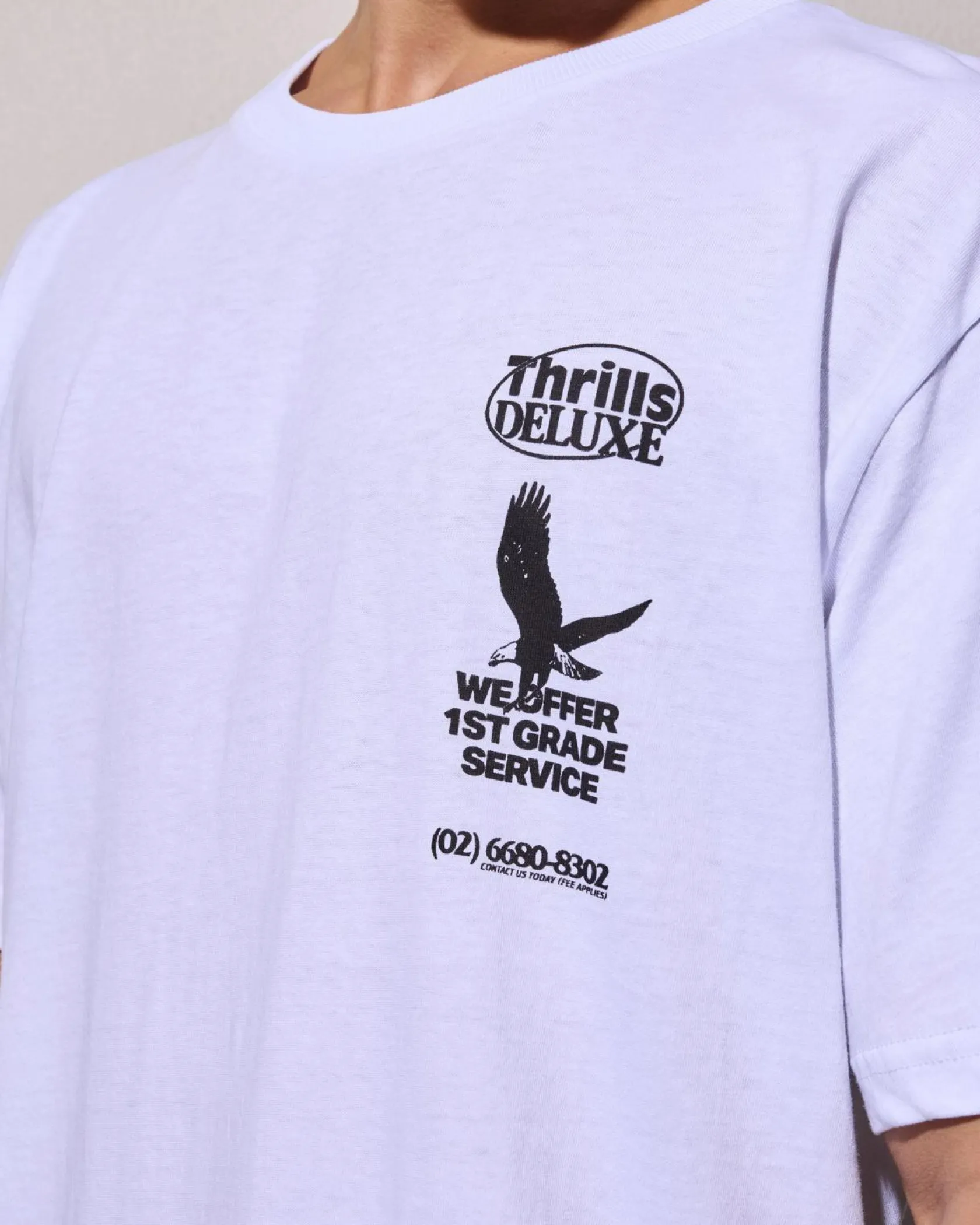 Thrills Deluxe Merch Fit T-Shirt Black/white Clearance
