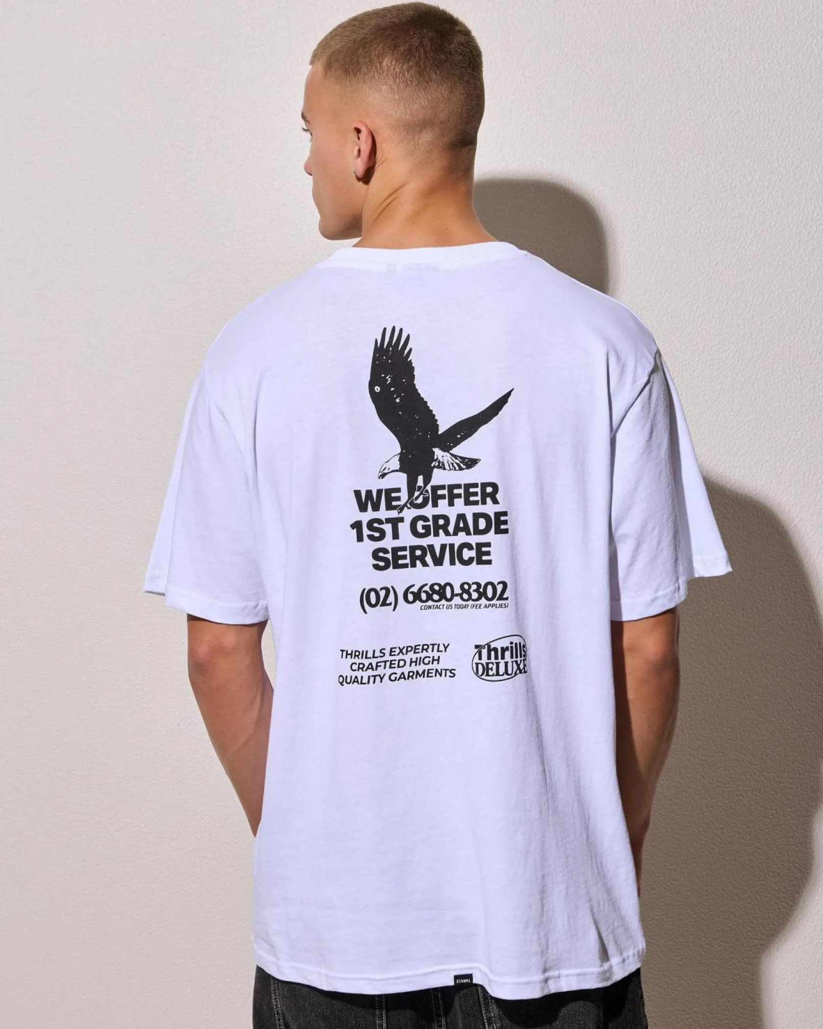Thrills Deluxe Merch Fit T-Shirt Black/white Clearance