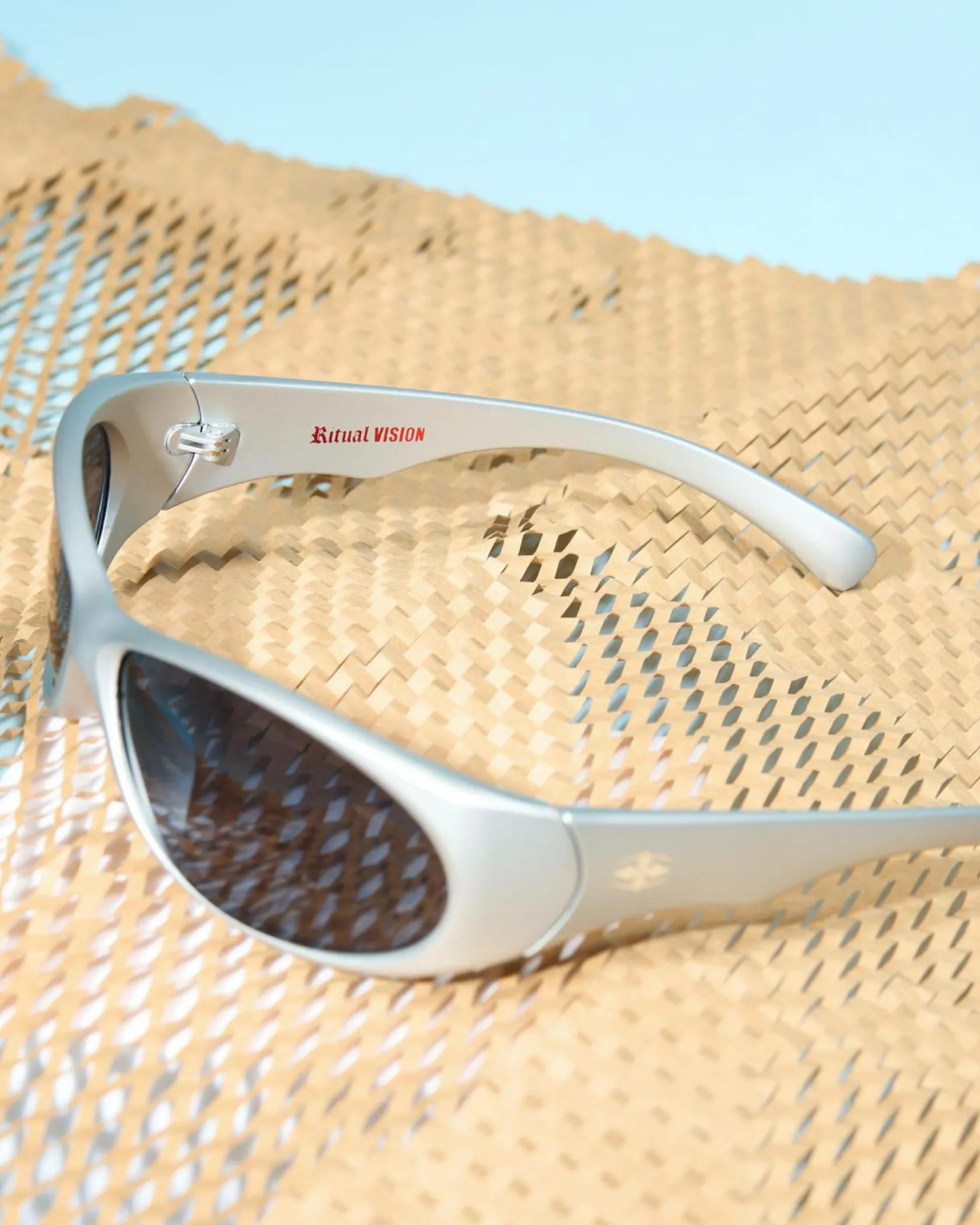Ritual Vision Demon Speed Sunglasses Matte Chrome/ Grey New
