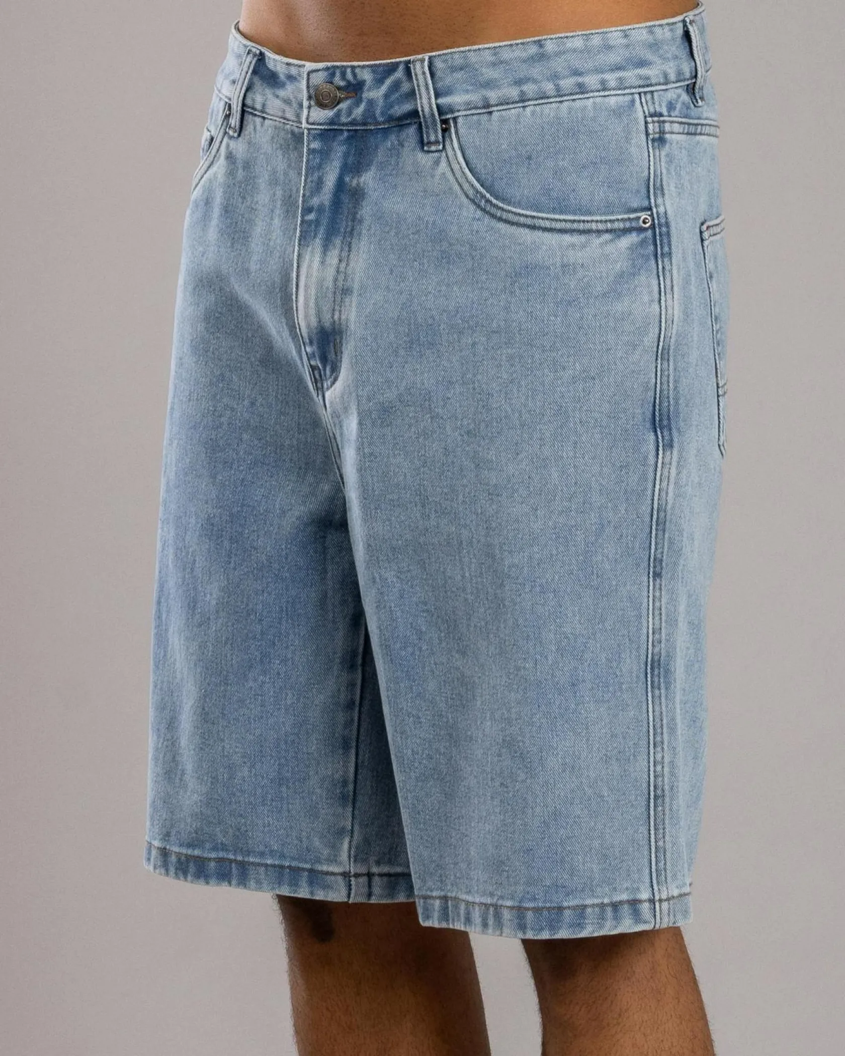 S-Double Denim Standard Shorts Fade Wash Clearance