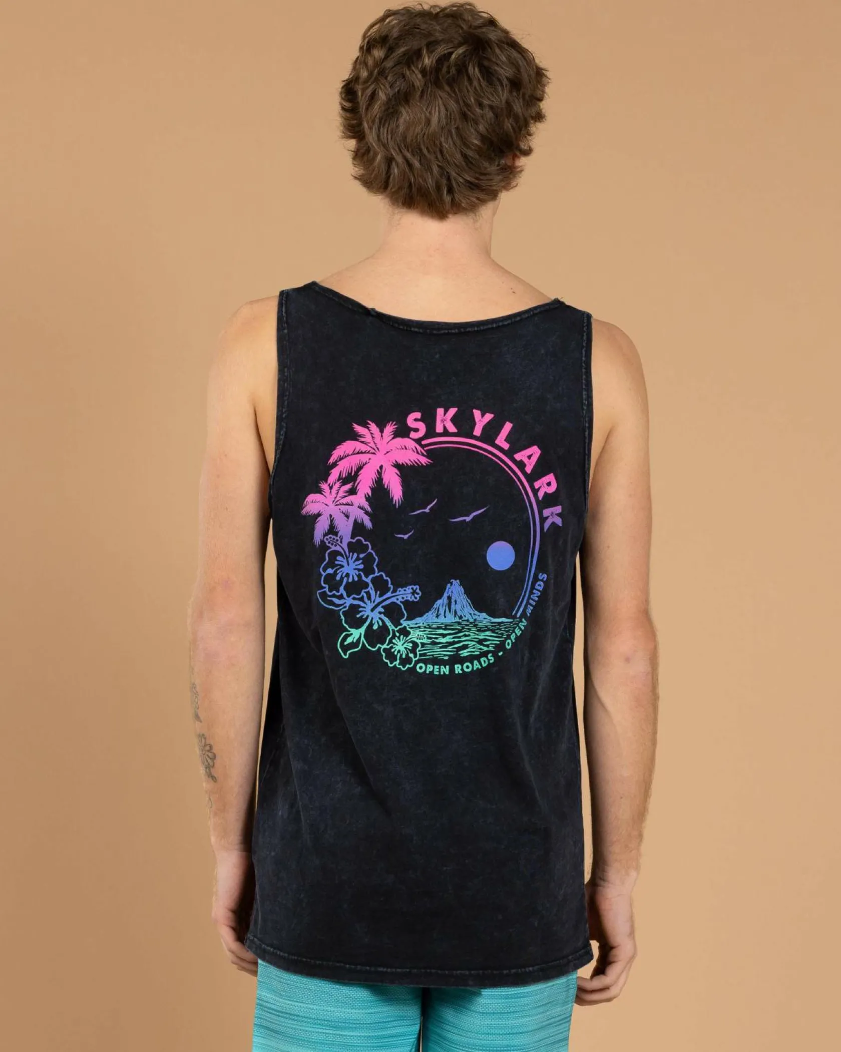 Skylark Destination Singlet Navy Acid Sale