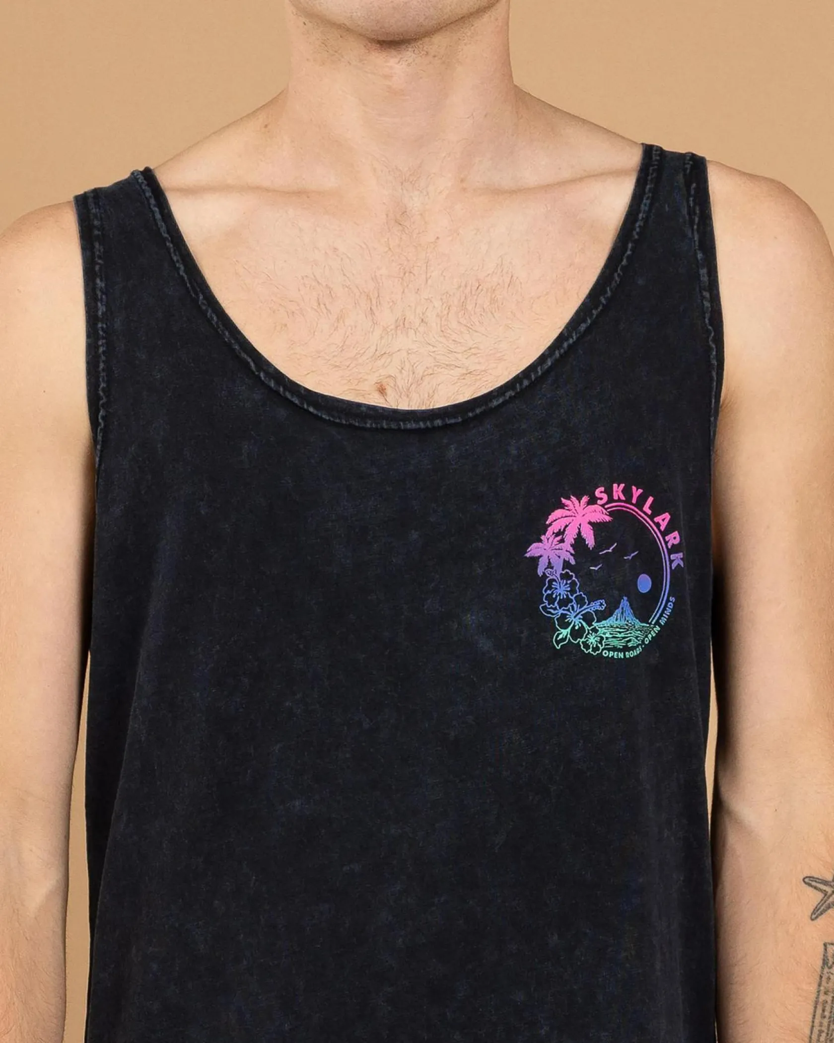 Skylark Destination Singlet Navy Acid Sale