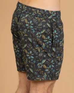 Skylark Dewfall Elastic Waist Shorts Slate Blue New