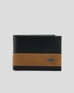 Rip Curl Diamond RFID Slim Leather Wallet Black New