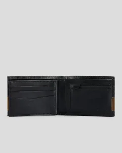 Rip Curl Diamond RFID Slim Leather Wallet Black New