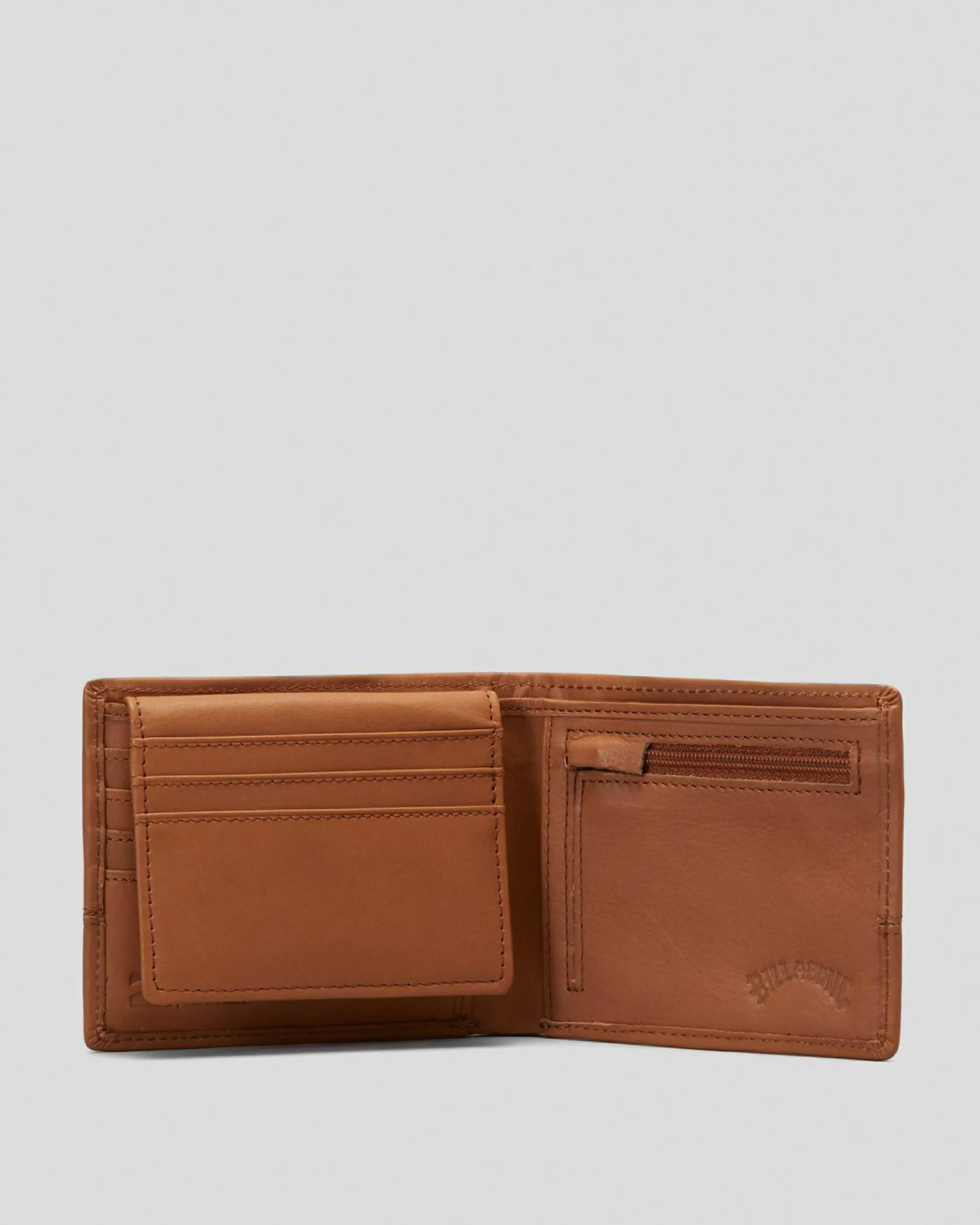 Billabong Dimension 2In1 Leather Wallet Tan Discount