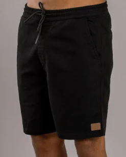 Lucid Division Elastic Waist Shorts Black Discount