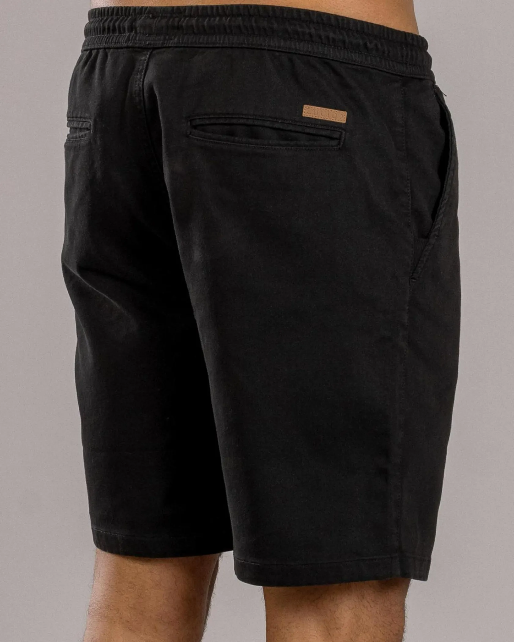 Lucid Division Elastic Waist Shorts Black Discount