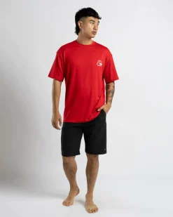 Quiksilver DNA Bubble Logo Short Sleeve Rash Vest Salsa Discount