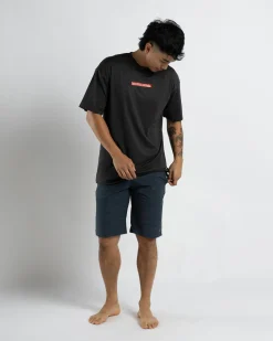 Quiksilver DNA Clicker Logo Short Sleeve Wetshirt Tarmac Hot