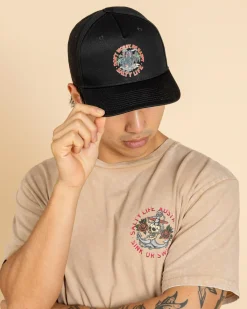 Salty Life Don't Worry Snapback Cap Black Discount