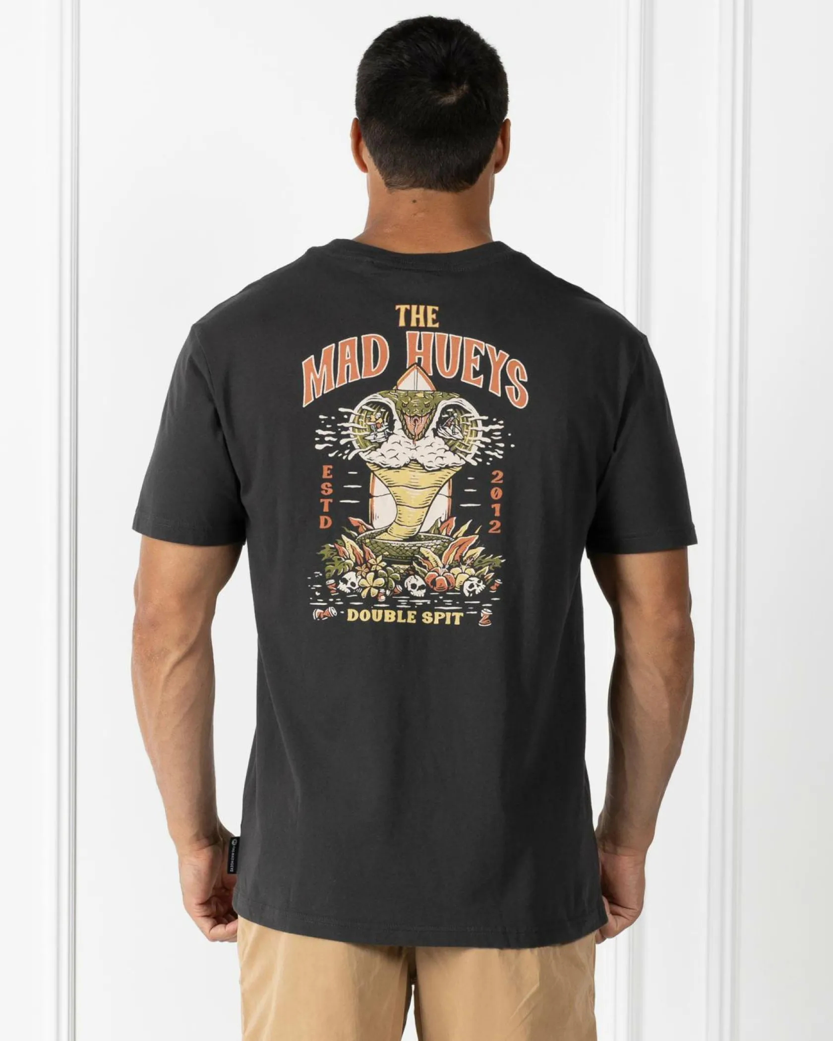 The Mad Hueys Double Spit T-Shirt Vintage Black Hot