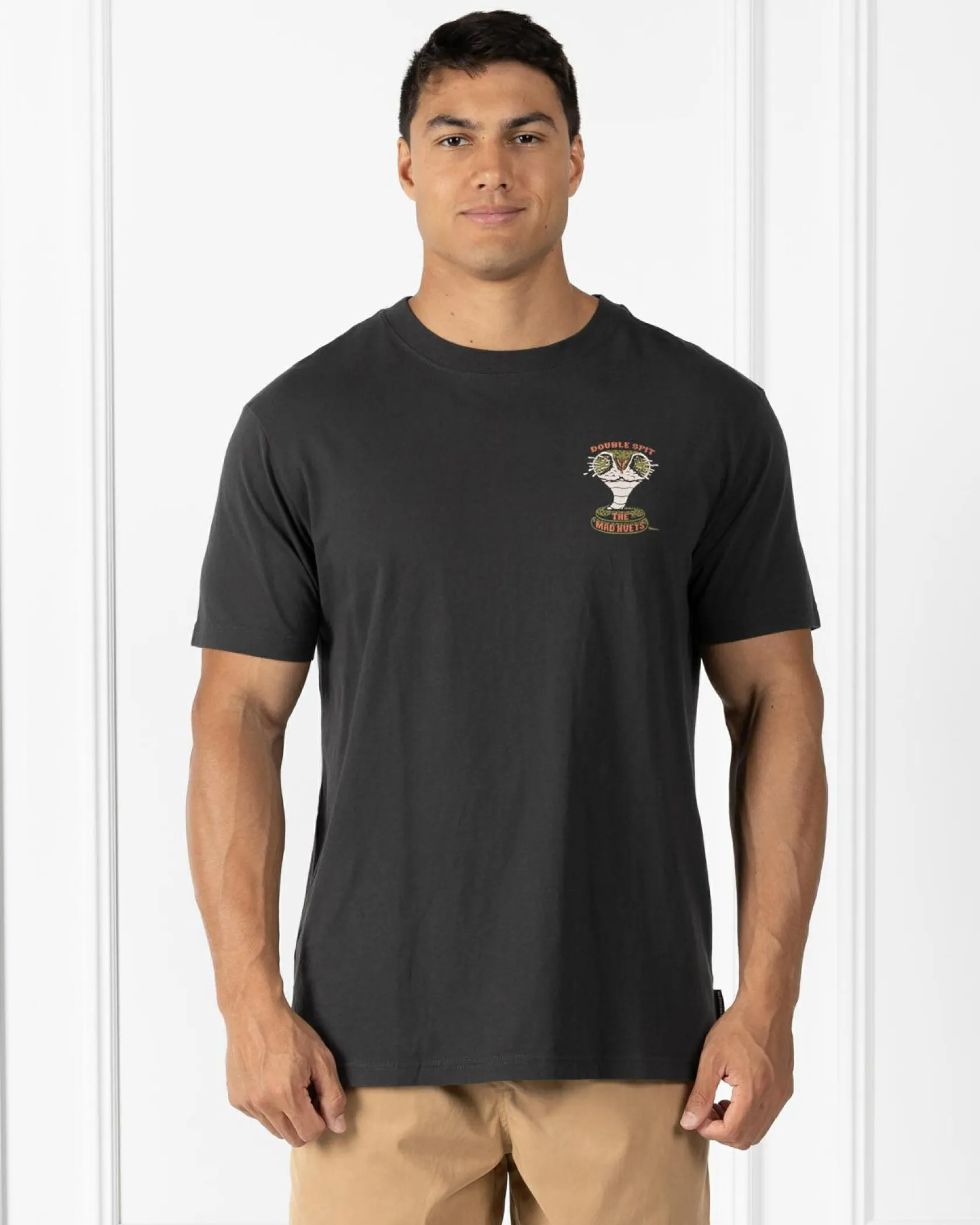 The Mad Hueys Double Spit T-Shirt Vintage Black Hot