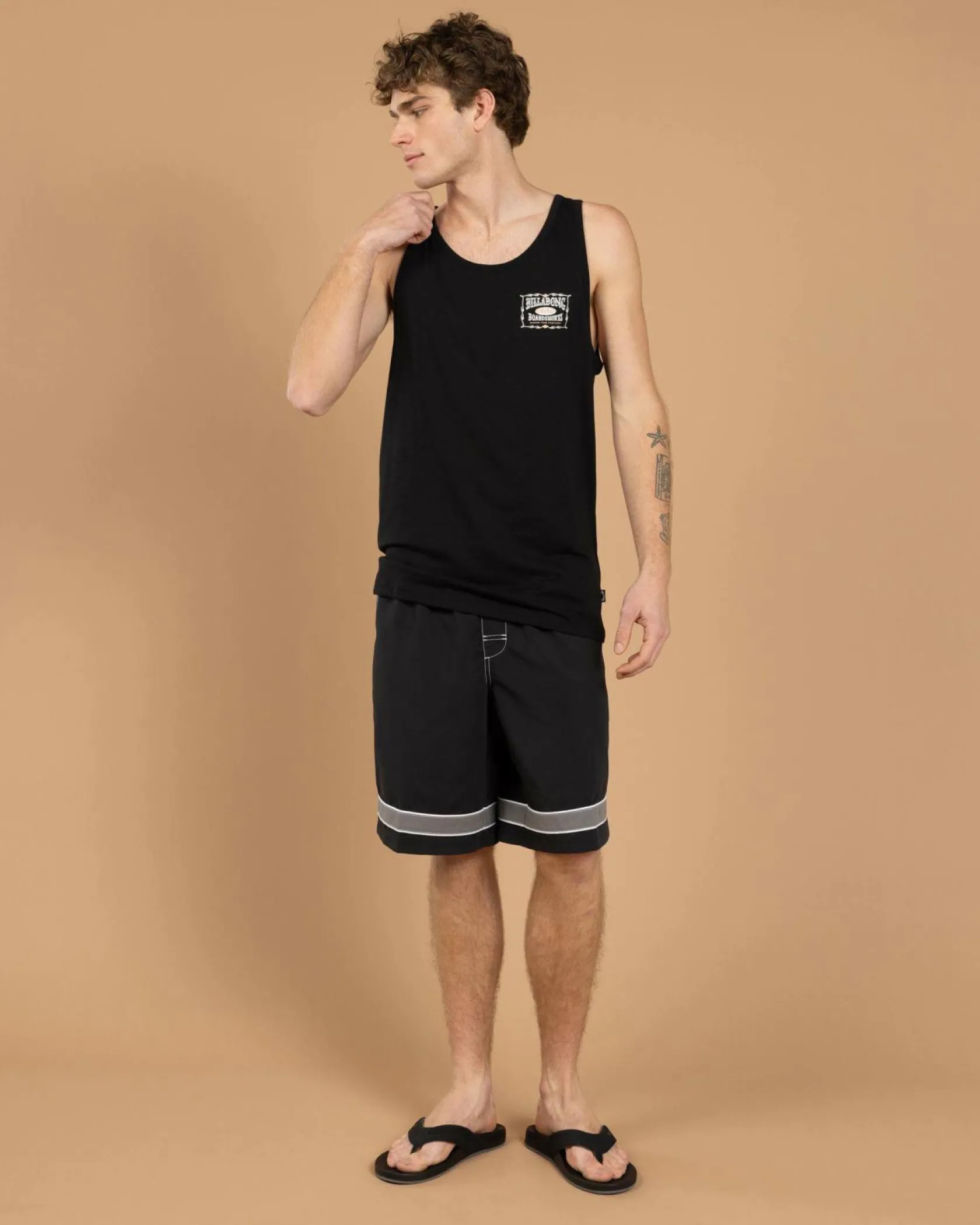 Billabong Double Spread Singlet Black Sale