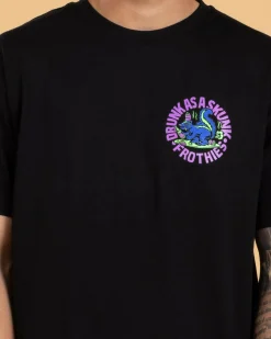 Frothies Drunk Skunk T-Shirt Black Sale