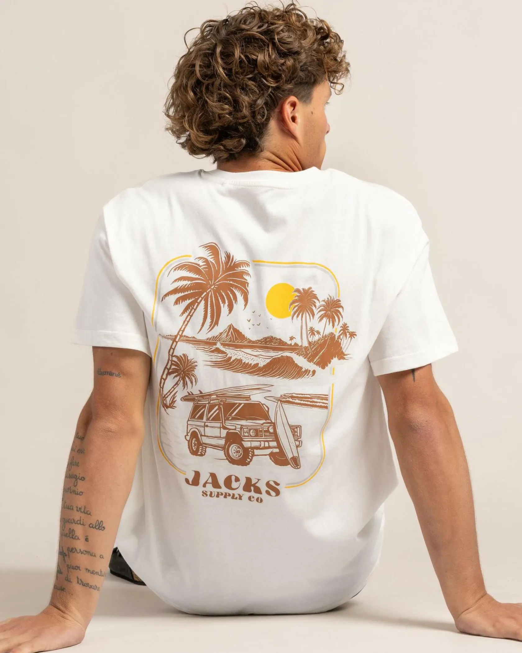 Jacks Dunescape T-Shirt Off White Discount