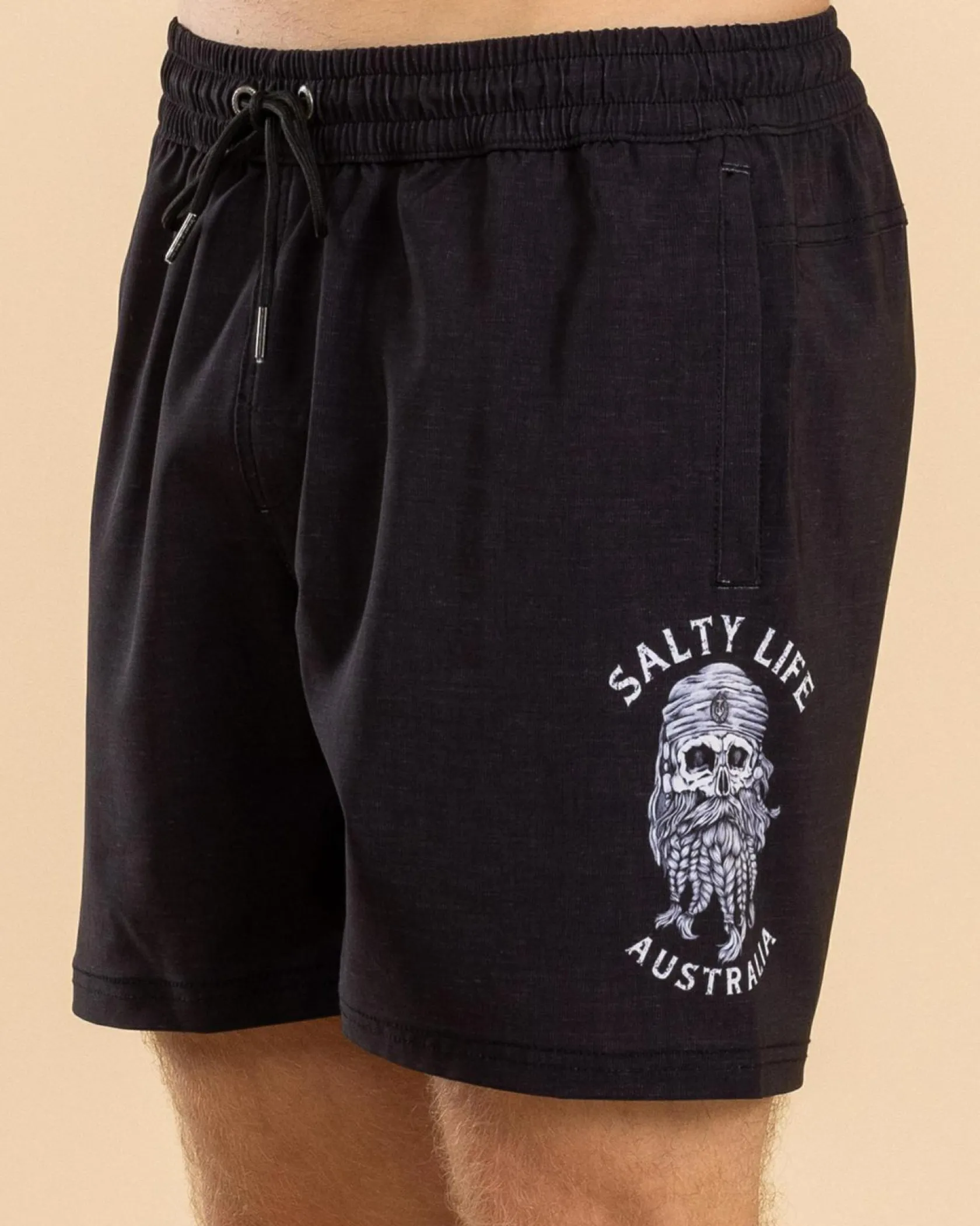 Salty Life Dutchman Elastic Waist Board Shorts Black Online