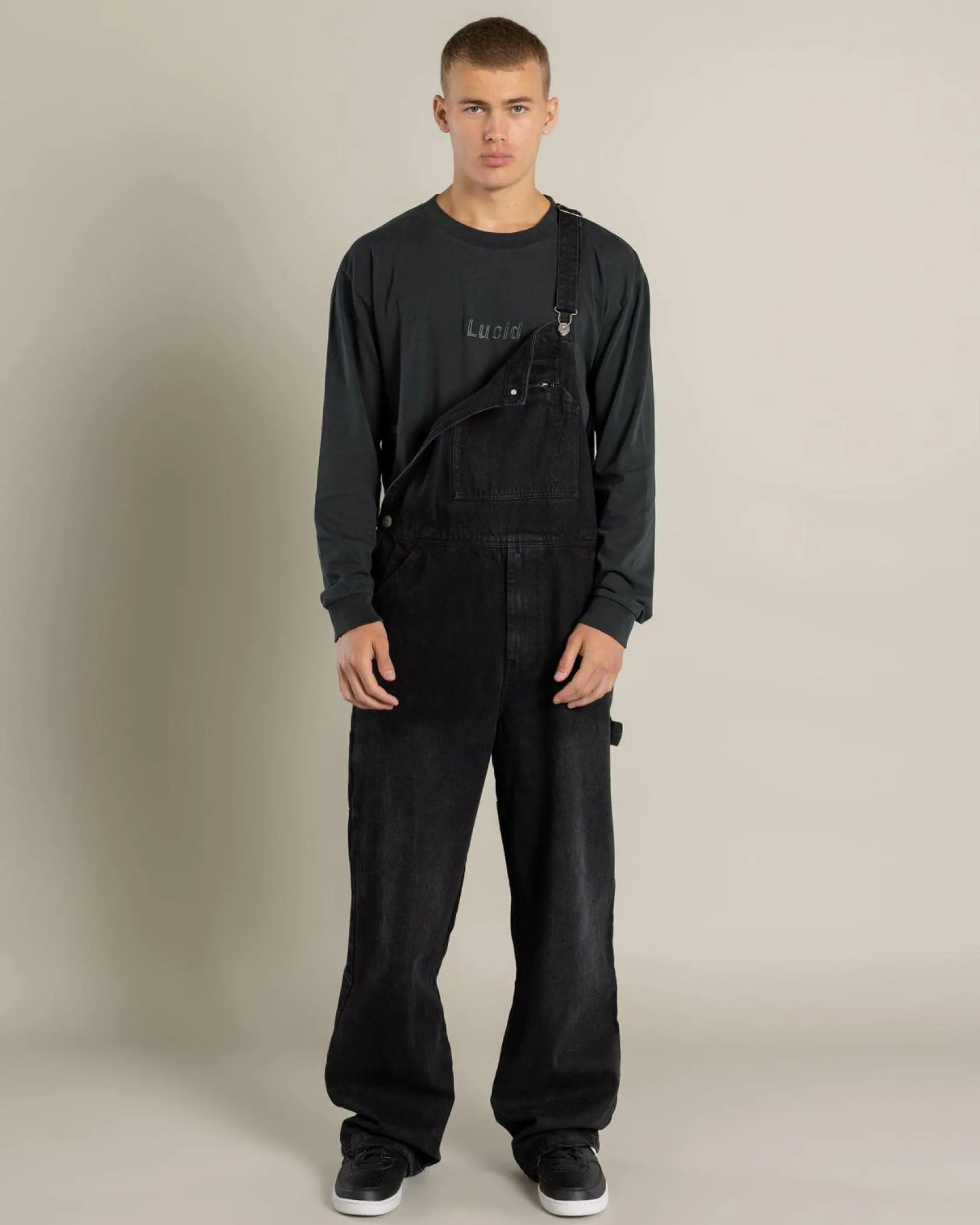 Lucid Dynamo Overalls 2.0 Washed Black Outlet