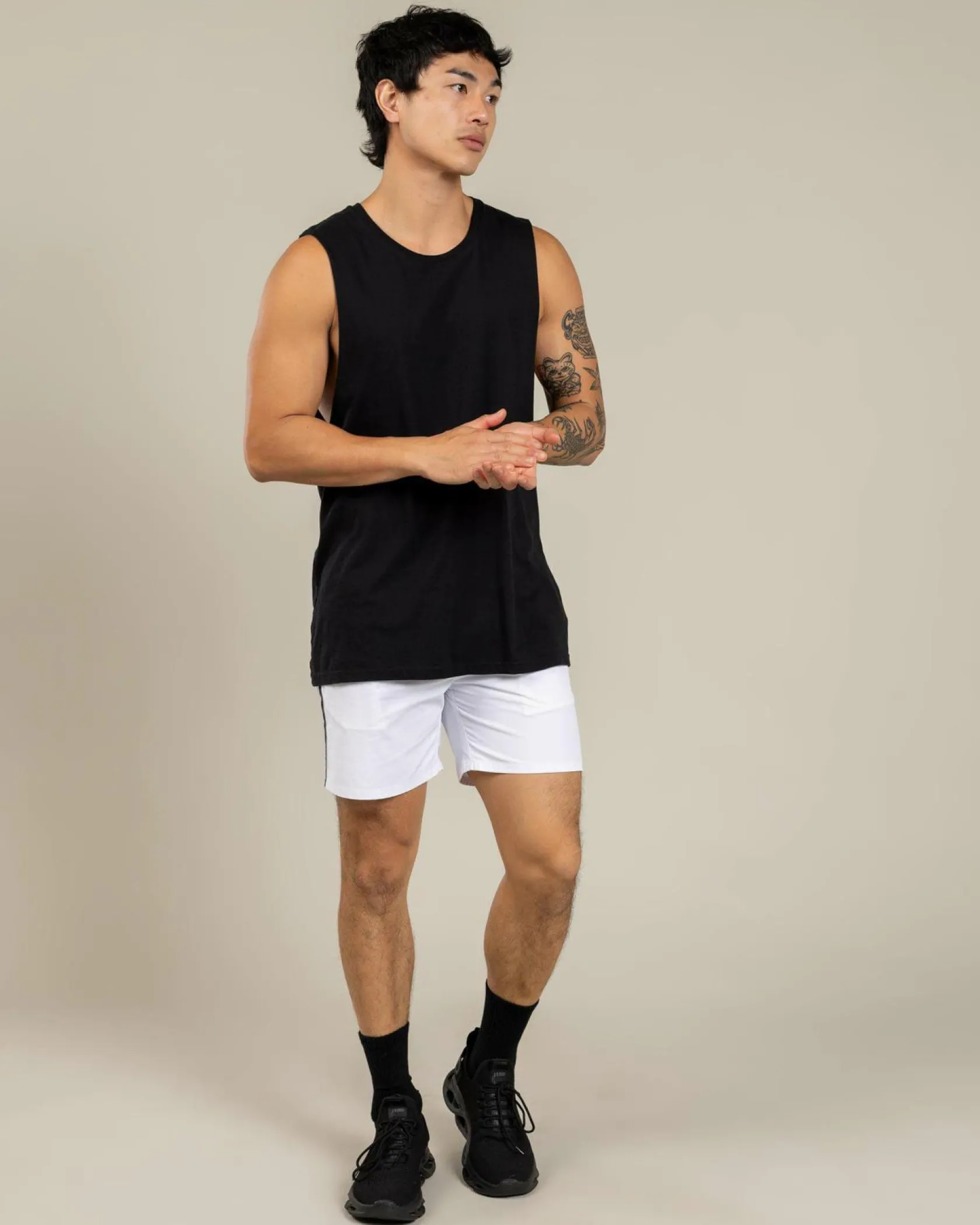 Lucid Echo Elastic Waist Shorts White Online