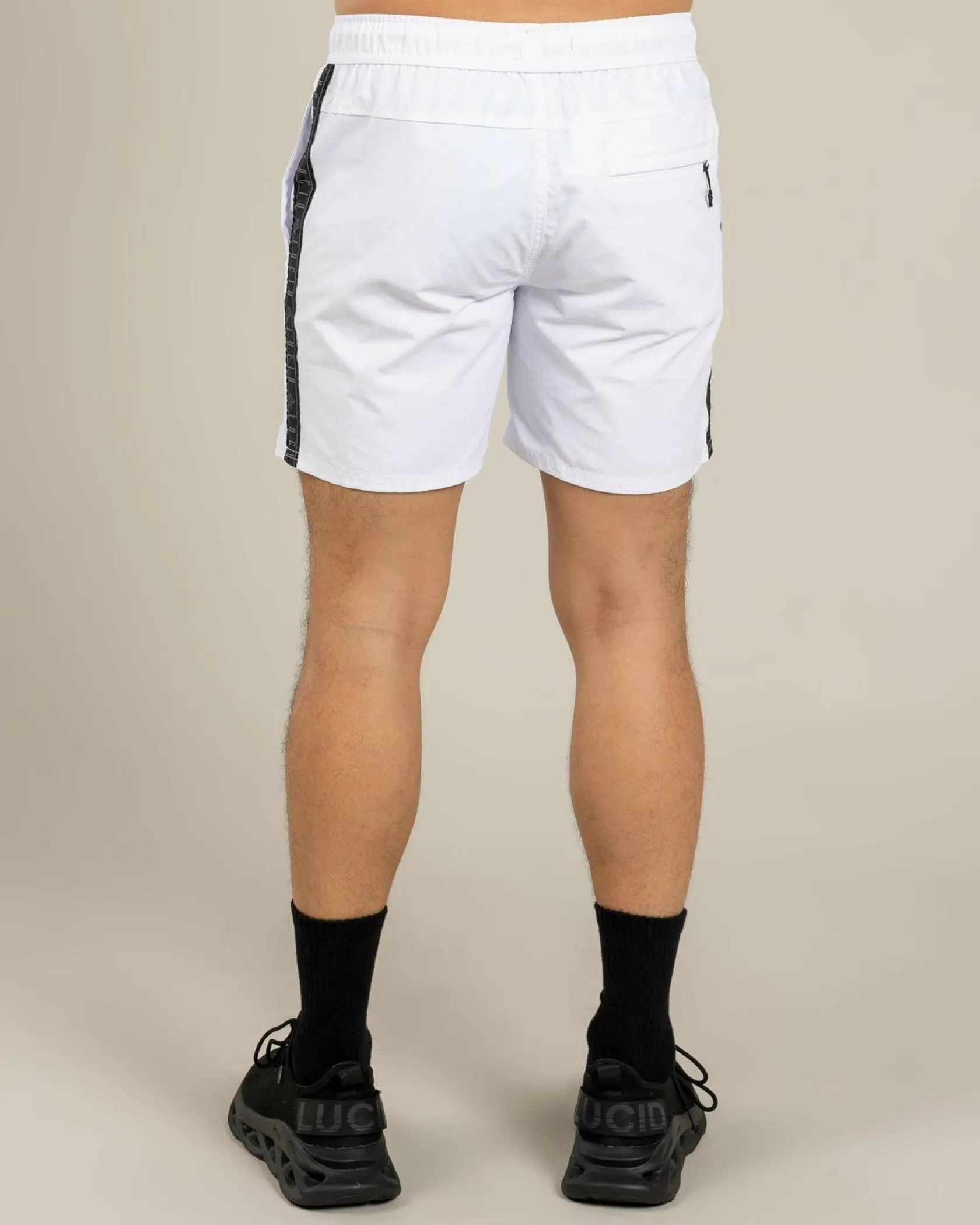 Lucid Echo Elastic Waist Shorts White Online