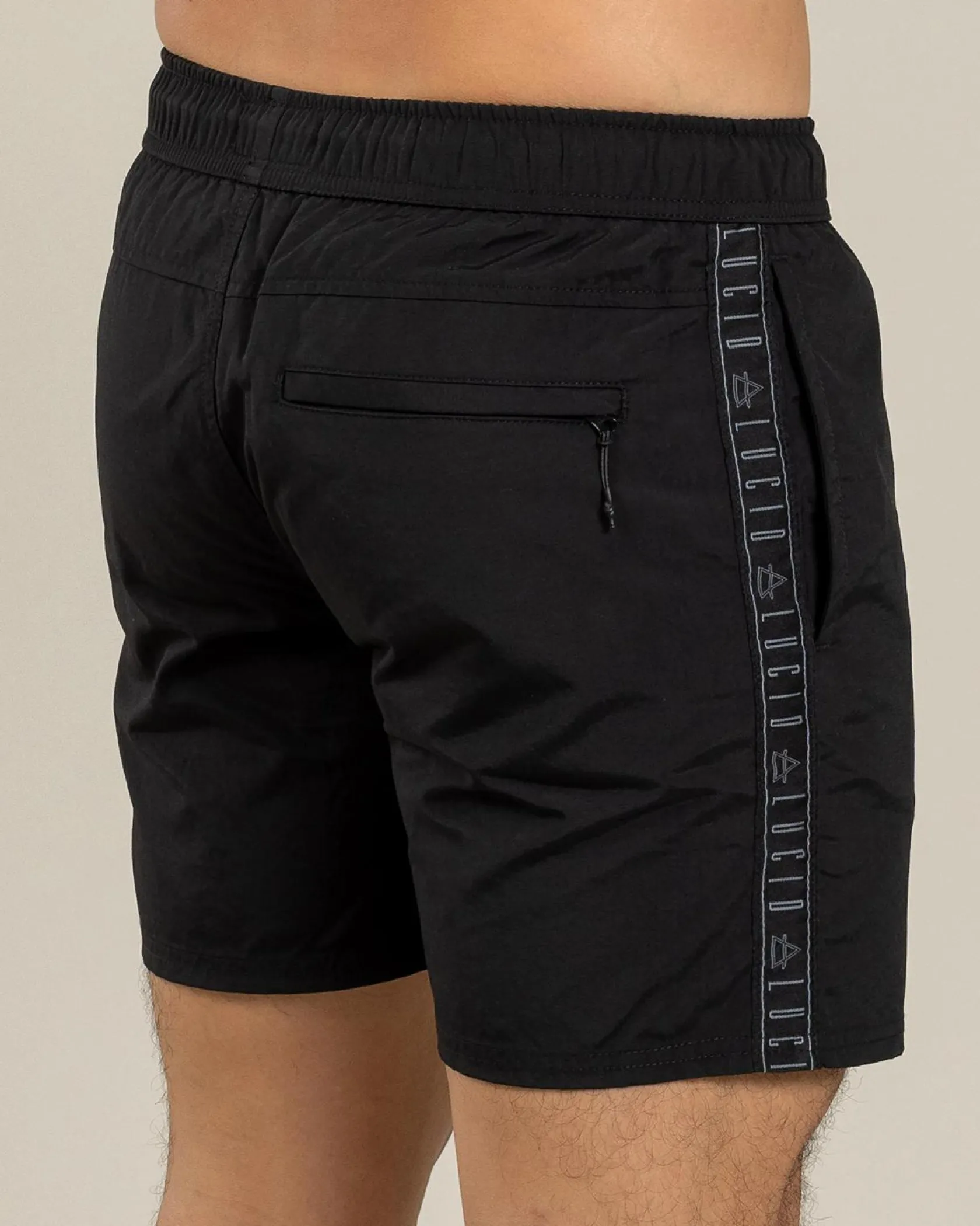 Lucid Echo Elastic Waist Shorts Black Outlet