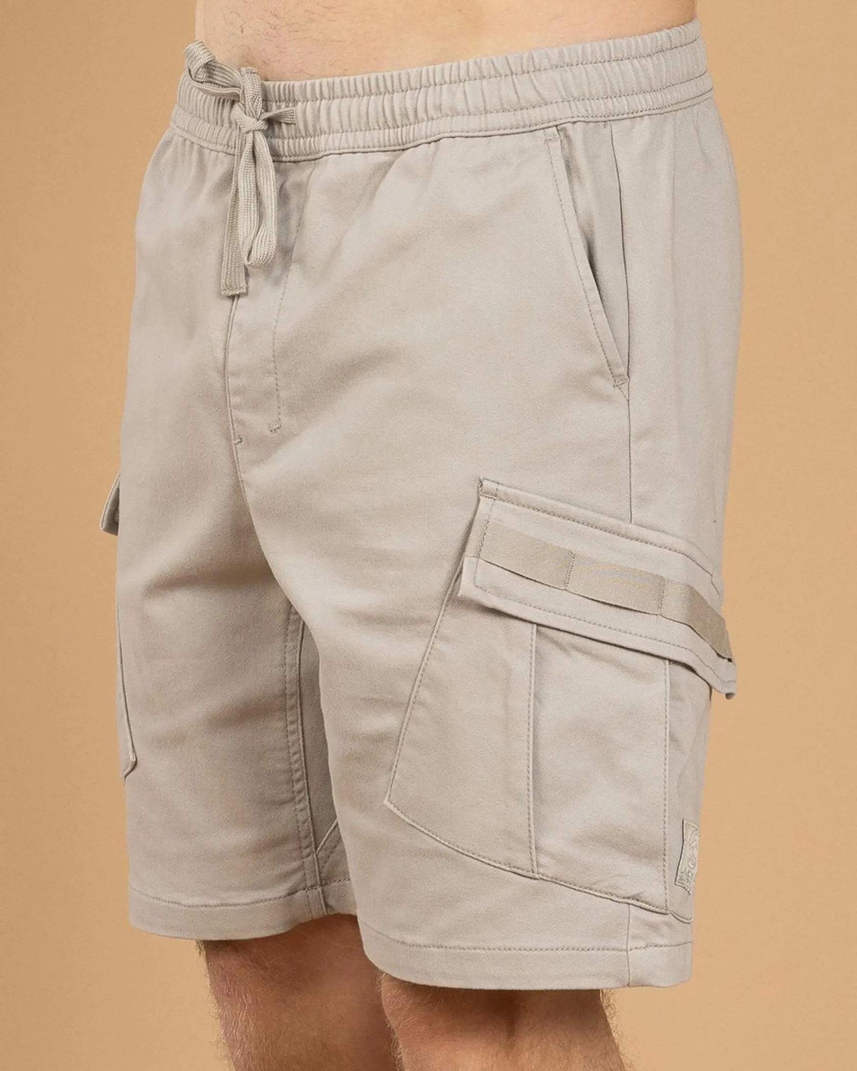 Jacks Edition Elastic Waist Shorts Stone Hot