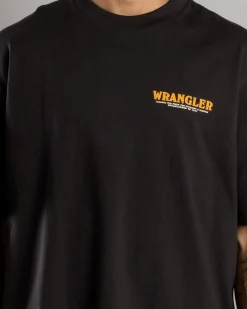 Wrangler Editorial Slacker T-Shirt Worn Black Hot