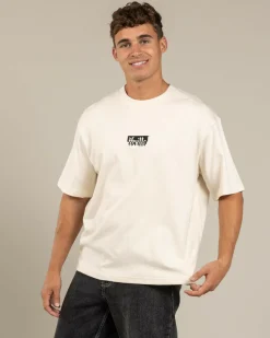 Thrills Embro Box Fit Oversize Cropped T-Shirt Unbleached Best