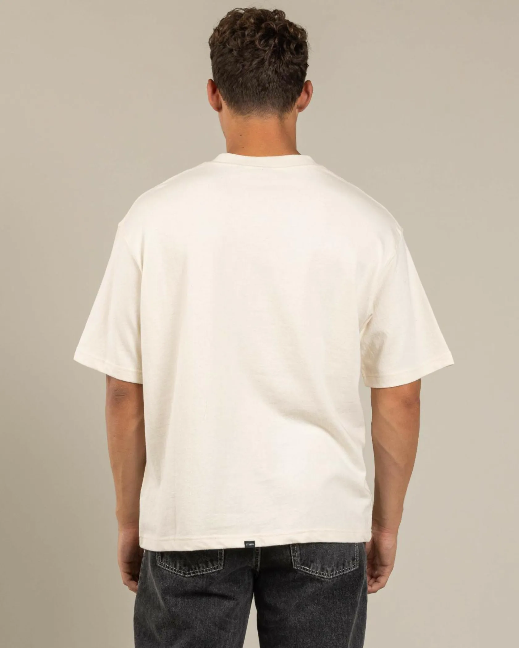 Thrills Embro Box Fit Oversize Cropped T-Shirt Unbleached Best