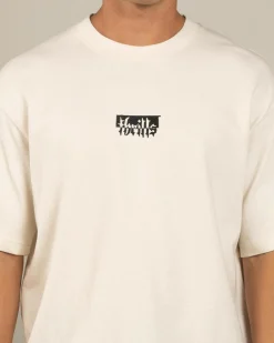 Thrills Embro Box Fit Oversize Cropped T-Shirt Unbleached Best