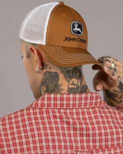 John Deere Embroidered Trucker Cap Brown/white Online
