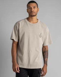 Lucid Encircle T-Shirt Washed Stone Outlet
