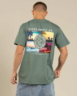 Jacks Endless Summer T-Shirt Green New