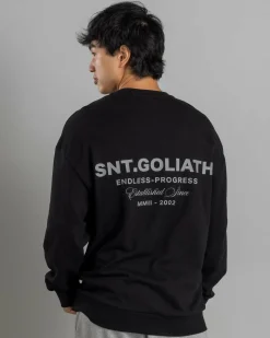 St. Goliath Endless Sweatshirt Washed Black Sale