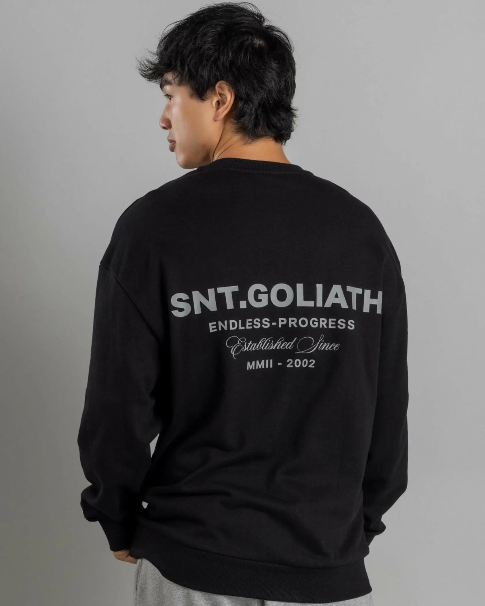 St. Goliath Endless Sweatshirt Washed Black Sale