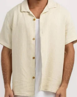 Rhythm Ensenada Short Sleeve Shirt Natural Hot