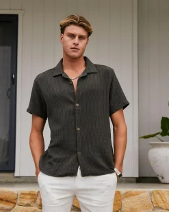 Rhythm Ensenada Short Sleeve Shirt Forest Sale