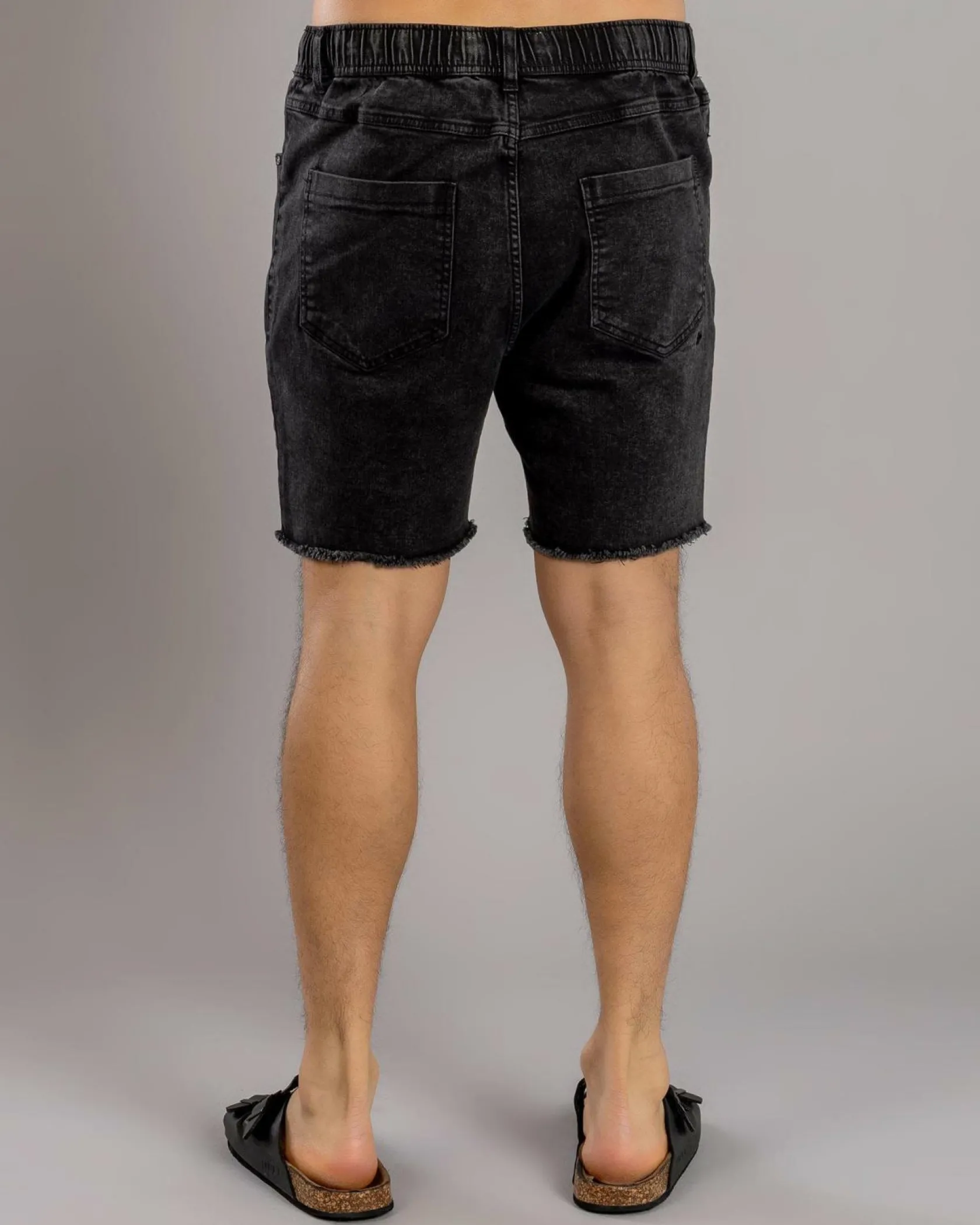 Skylark Ensnare Elastic Waist Shorts Washed Black Discount
