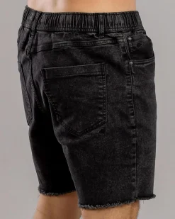 Skylark Ensnare Elastic Waist Shorts Washed Black Discount