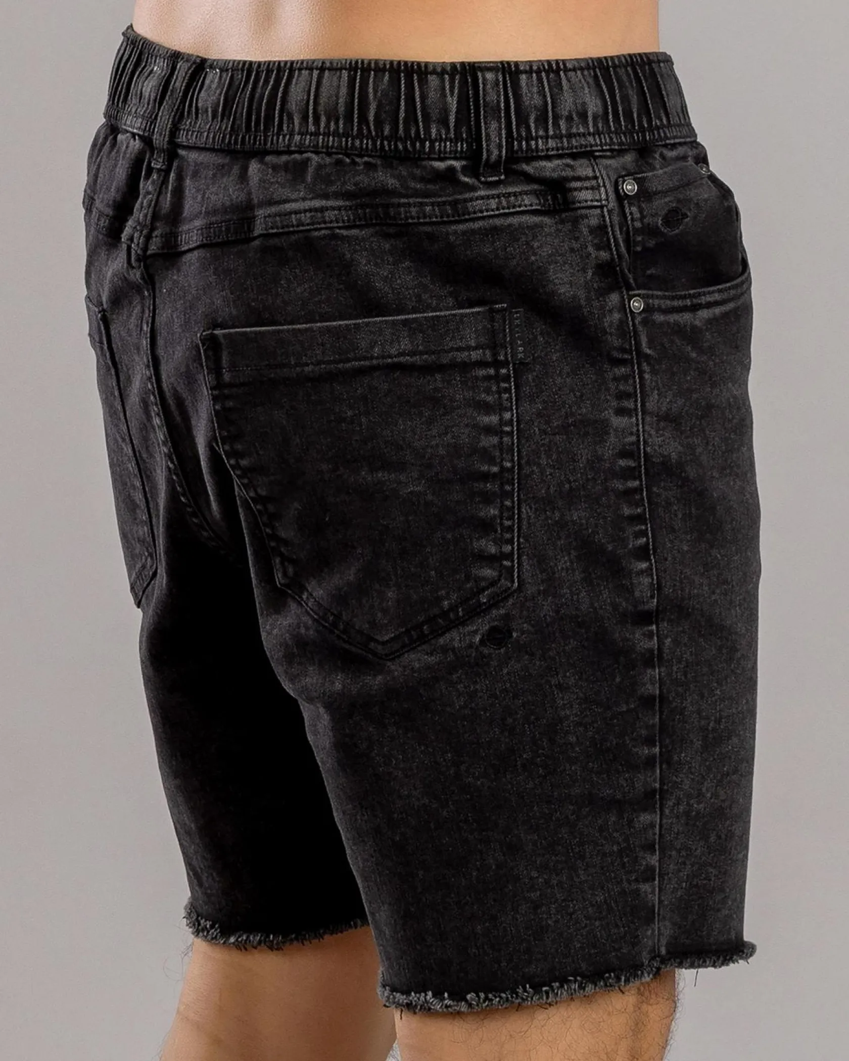 Skylark Ensnare Elastic Waist Shorts Washed Black Discount